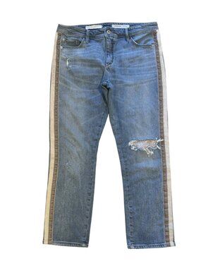 Anthropologie Pilcro & the Letterpress Side Stripe Slim Boyfriend Jeans Size 31